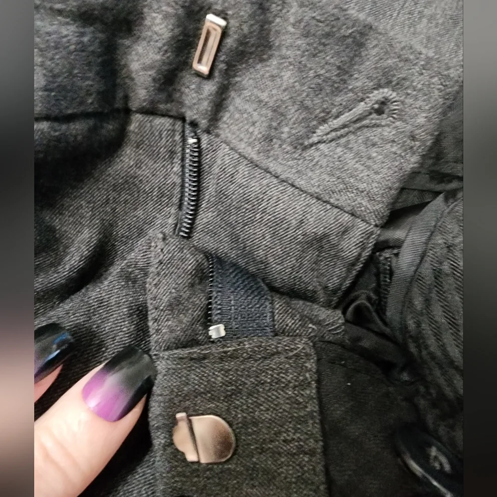 Gray Dress Pants 34 x 32 Wool Men's B984‎